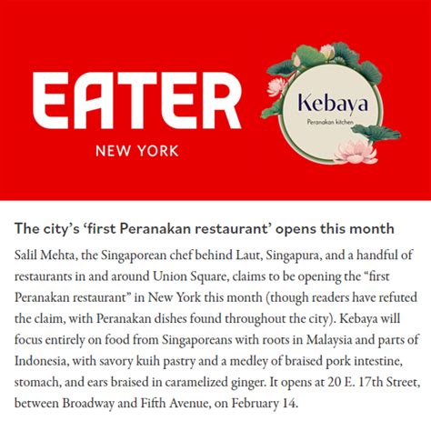 kebaya new york menu|chef kebaya.